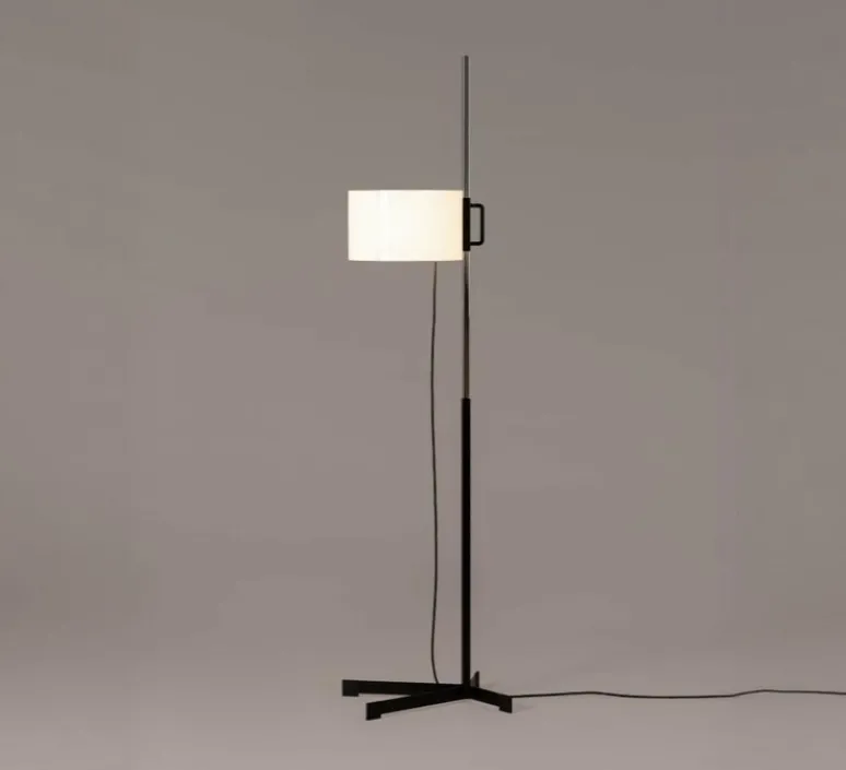 Lampadaire*Santa & Cole Lampadaire, TMC, , L38cm, H171cm - chrome, noir et blanc