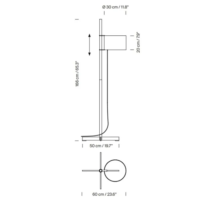 Lampadaire*Santa & Cole Lampadaire, TMM, , Ø60cm, H166cm - hêtre, abat-jour beige