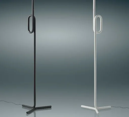 Lampadaire, Tobia, noir, touch dimmer, LED, 2700K, 2000lm, Ø17cm, H175cm - Foscarini