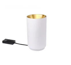 Lampadaire, Tobo Floor, blanc, laiton, Ø14cm, H24cm - DCW éditions Paris