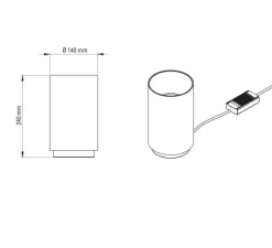 Lampadaire, Tobo Floor, noir et laiton, Ø14cm, H24cm - DCW éditions Paris