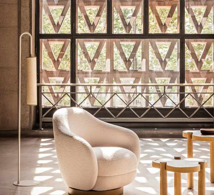 Lampadaire, Tokyo, blanc, Ø25cm, H141cm - Sarah Lavoine