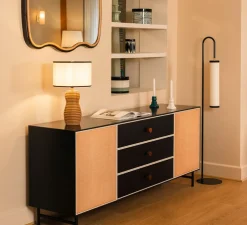 Lampadaire, Tokyo, noir, Ø25cm, H141cm - Sarah Lavoine