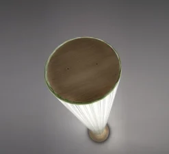 Lampadaire, Totem I, Transparent, bronze satiné, Ø15cm, H150cm - Alma light