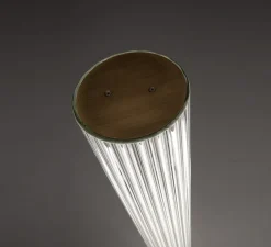 Lampadaire, Totem I, Transparent, bronze satiné, Ø15cm, H150cm - Alma light