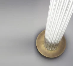 Lampadaire, Totem I, Transparent, bronze satiné, Ø15cm, H150cm - Alma light