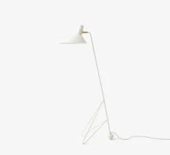 Lampadaire*Andtradition Lampadaire, Tripod HM8, blanc mat, L47cm, H134cm - blanc mat, laiton