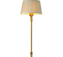 Lampadaire*Eichholtz Lampadaire, Tryon, , Ø20cm, H146,5cm - laiton antique, abat-jour beige
