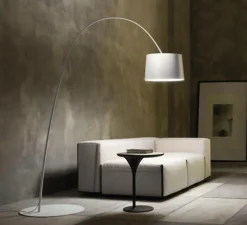 Lampadaire*Foscarini Lampadaire, Twiggy, , dimmable, L60cm, H195cm - blanc
