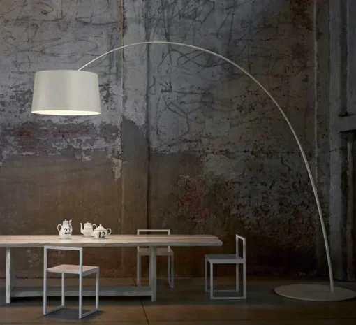 Lampadaire*Foscarini Lampadaire, Twiggy, , dimmable, L60cm, H195cm - grège
