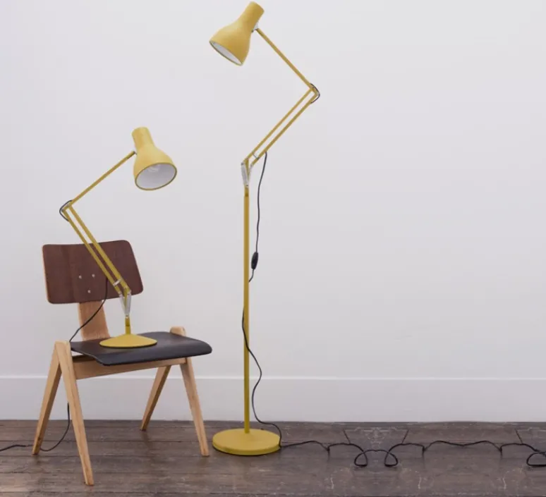 Lampadaire|Enfants*Anglepoise Lampadaire, Type 75, jaune, ochre, mat, MARGARET HOWELL, H154cm - jaune moutarde