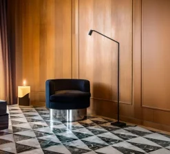 Lampadaire, Untitled Reading Light, noir, LED, dim, 2700K, 395 lm, L15cm, H114cm - Nemo Lighting