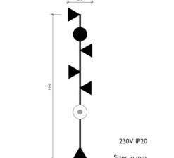 Lampadaire*Atelier Areti Lampadaire, Vertical 1, , Ø27,5cm, H165cm - laiton