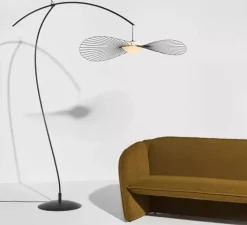 Lampadaire*Petite Friture Lampadaire, Vertigo nova, , LED, dim, 2700K, 1350 lm, Ø110cm, H230cm - noir et blanc