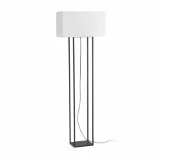 Lampadaire, Vesper, marron, beige, L55cm, H135cm - Faro
