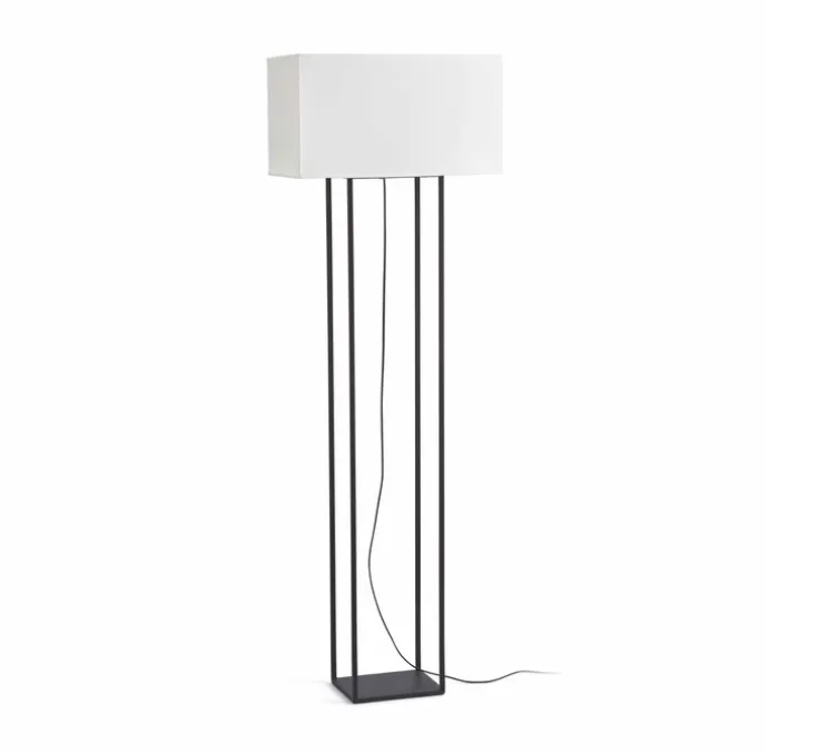 Lampadaire, Vesper, marron, beige, L55cm, H135cm - Faro