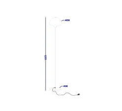 Lampadaire*Herstal Lampadaire, Vienda, , Ø20cm, H125cm - noir et blanc