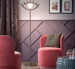 Lampadaire*Masiero Lampadaire, Visio STL M1, , LED, dim, 3000K, 645 lm, L48cm, H166,5cm - chocolat fondant