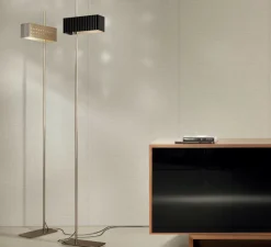 Lampadaire, Wallie, Noir, Chrome, L34cm, H198cm - Tato Italia