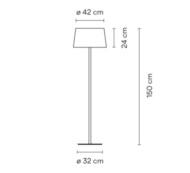 Lampadaire, Warm 4906, blanc, Ø42cm, H150cm - Vibia