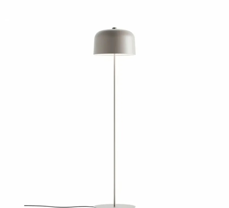 Lampadaire*Luceplan Lampadaire, Zile, gris mat, Ø40cm, H171cm - gris clair mat
