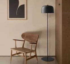 Lampadaire*Luceplan Lampadaire, Zile, , Ø40cm, H171cm - noir mat
