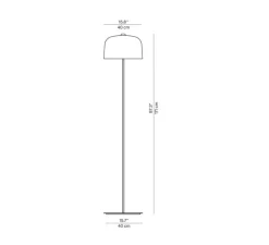 Lampadaire*Luceplan Lampadaire, Zile, , Ø40cm, H171cm - noir mat