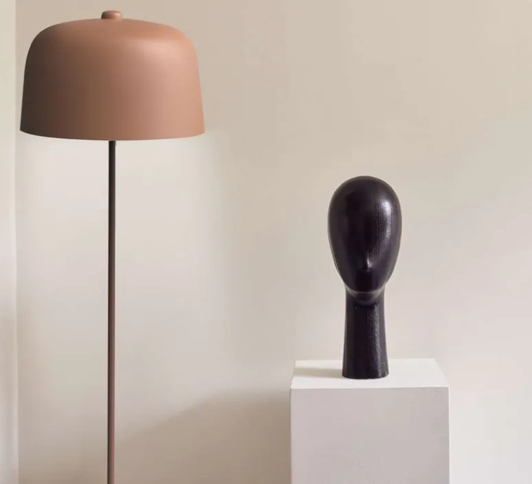 Lampadaire*Luceplan Lampadaire, Zile, , Ø40cm, H171cm - rouge brique