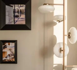 Plafonnier & Spot|Lampadaire*Penta Lampadaire-plafonnier, Mami, large, , LED, dim, 2700K, L60cm, H270-301cm - bronze brossé