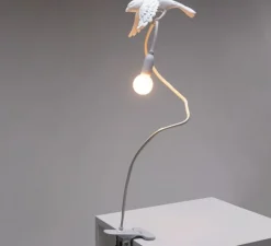 Enfants|Lampe*Seletti Lampe à pince, Sparrow Clamp Taking off, , L10cm, H10cm - blanc