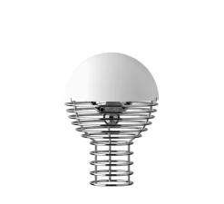Lampe*Verpan Lampe à poser / baladeuse, Wire, , LED, IP44, Ø18cm, H25cm - blanc, chrome