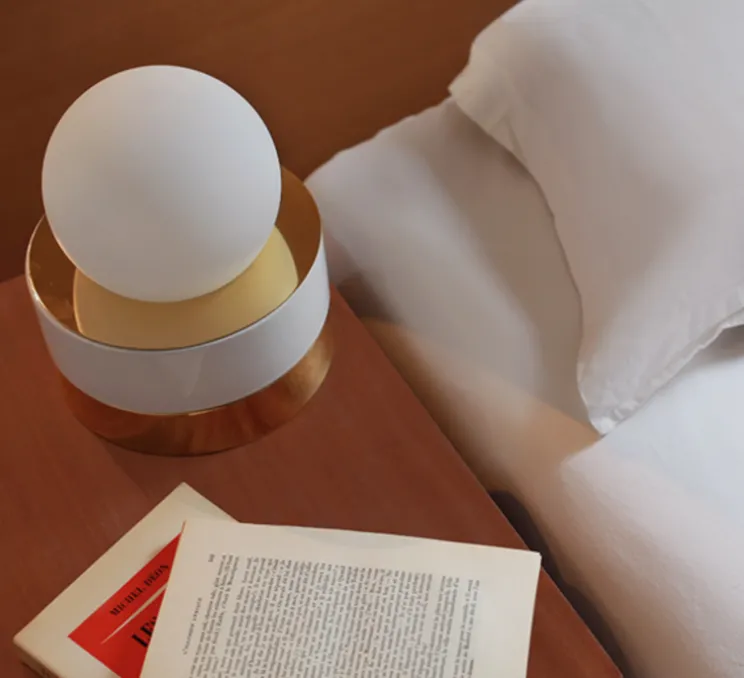 Lampe à poser, 1.01, blanc, LED, Ø18cm, H21cm - HAOS