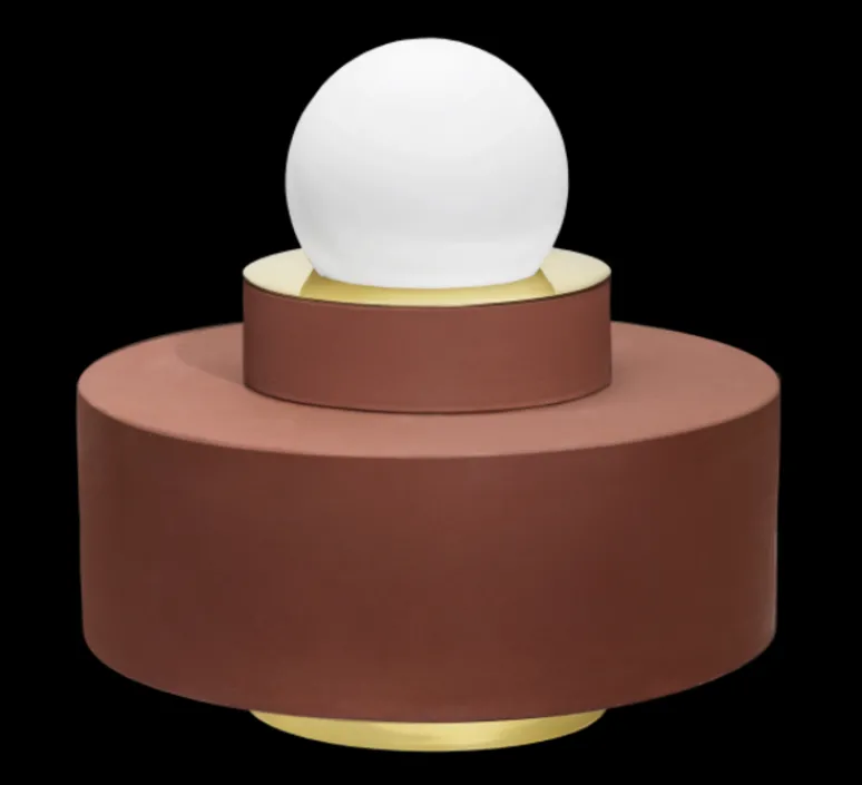 Lampe*Haos Lampe à poser, 1.04, , LED, Ø34cm, H34cm - Brique