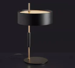 Lampe*Oluce Lampe à poser, 1953, , Ø20cm, H48cm - noir et or
