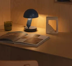 Lampe*Faro Lampe à poser à pince, Bela, , Ø14,6cm, H24cm - bleu