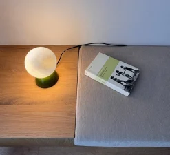 Lampe à poser, Abisal S Mini, albâtre, vert, Ø12cm, H18cm - Luxcambra