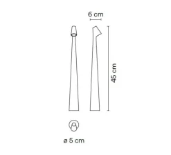 Lampe*Vibia Lampe à poser, Africa 5580, , LED, dim, 2700K, 520 lm, L5cm, H45cm - marron D1