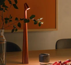 Lampe à poser, Africa 5580, terra dark, LED, dim, 2700K, 520 lm, L5cm, H45cm - Vibia