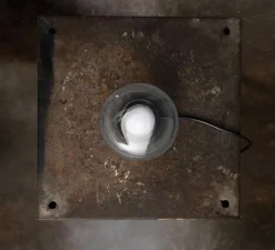 Lampe*Karman Lampe à poser, Agua CT290 T1 V11, noir mat et verre transparent, LED, 3000K, 410 lm, Ø13cm, H9cm - transparent, noir