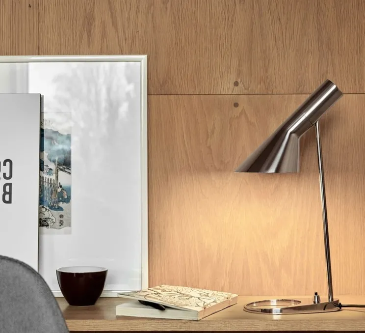 Lampe à poser, AJ, acier inoxydable, L35cm, H56cm - Louis Poulsen