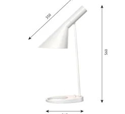 Lampe à poser, AJ, blanc, L21,5cm, H56cm - Louis Poulsen