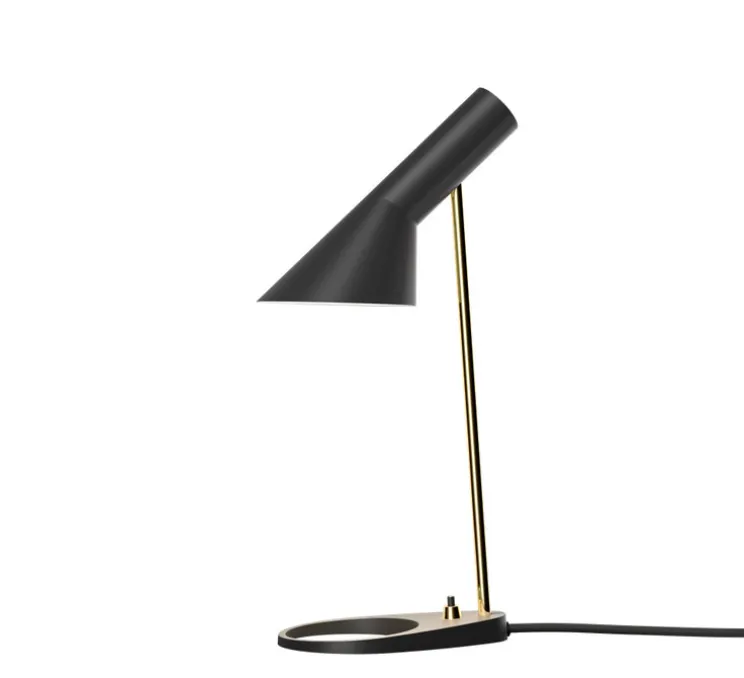 Lampe à poser, AJ Mini, noir, laiton, L24,7cm, H43,3cm - Louis Poulsen