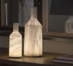 Lampe*Carpyen Lampe à poser, Alabast, , IP66 LED, 3000k, 290lm, Ø13cm, H30cm - Albâtre