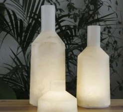 Lampe*Carpyen Lampe à poser, Alabast, , IP66 LED, 3000k, 290lm, Ø13cm, H30cm - Albâtre