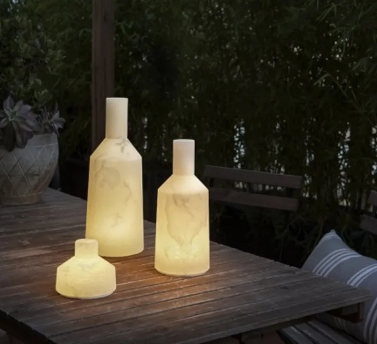 Lampe*Carpyen Lampe à poser, Alabast, , IP66 LED, 3000k, 290lm, Ø13cm, H11cm - Albâtre