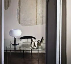 Lampe*Nemo Lighting Lampe à poser, Albini AM/AS, AM1N, , Ø40cm, H48cm - blanc et noir