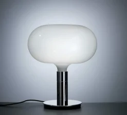Lampe*Nemo Lighting Lampe à poser, Albini AM/AS, AM1N, , Ø40cm, H48cm - blanc et noir