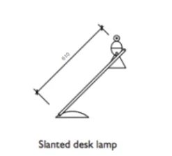 Lampe à poser, Alouette Desk slanted, blanc, or, Ø20cm, H61cm - Atelier Areti