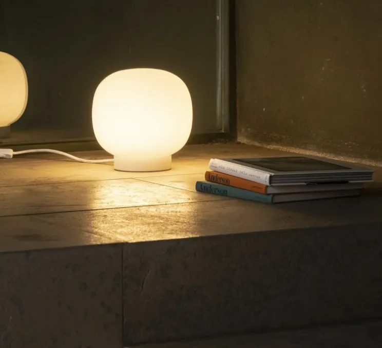 Lampe à poser, Amelia, blanc, Ø21,5cm, H21,6cm - Faro