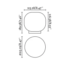 Lampe à poser, Amelia, noir, Ø21,5cm, H21,6cm - Faro